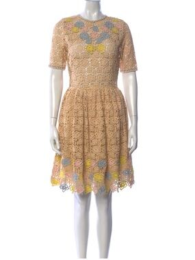 Anthropologie Manoush Robe of Roses crotchet floral cocktail dress